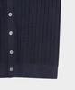 Brooks Brothers Cotton Cable Polo Cardigan (Navy) (Bbwcmmf302)