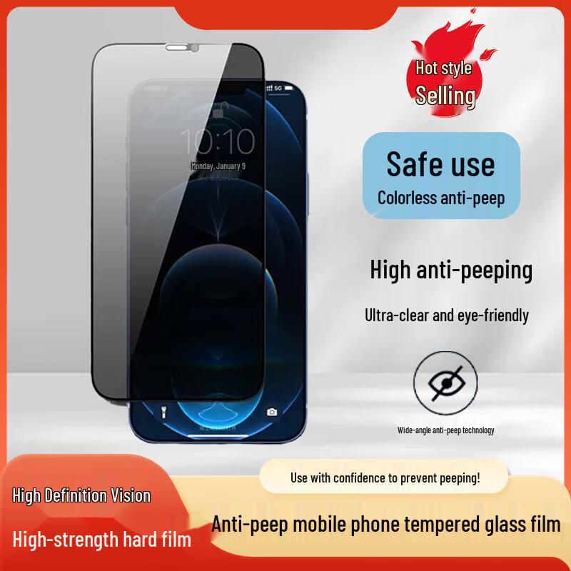 

26-Degree Anti-Peep Full Screen Tempered Glass Screen Protector for iPhone
