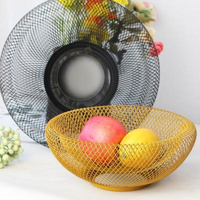 2 Stück Nordischer Stil Robuster Metalldraht Aufbewahrung Obstkorb Set für Küchenbedarf und Wohnzimmerorganisation