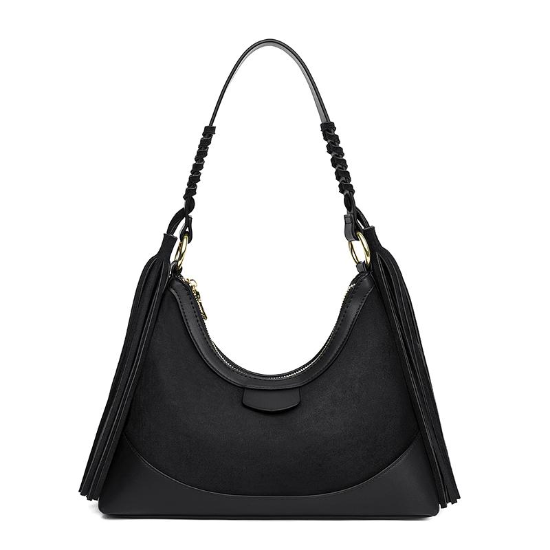 

Hot Trendy Exquisite Tassel Glossy PU Solid Zipper Square Shoulder Bags 2026 New Super Cool Designer Women s Crossbody Bags чёрный