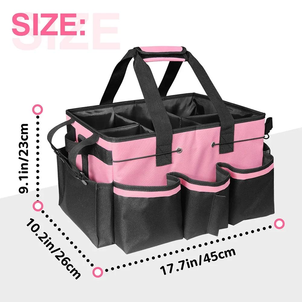 Multifunctional Waterproof Tool Bag Cleaning Tools Storage Bag and Wear-Resistant Large Capacity Oxford Cloth Storage Bags