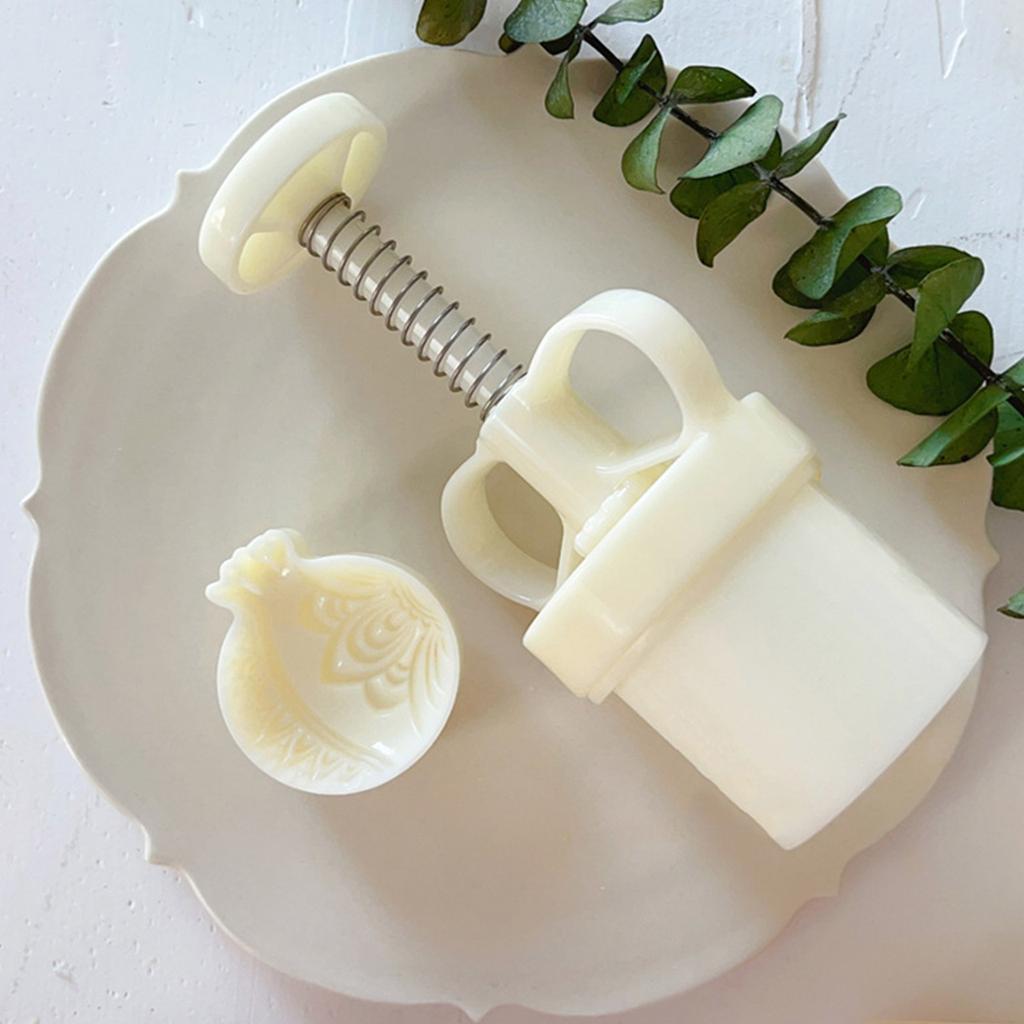 Formă 3D în formă de rodie Matriză convenabilă presată manual pentru biscuiți de patiserie chinezească Formă pentru desert pentru pasionații de coacere