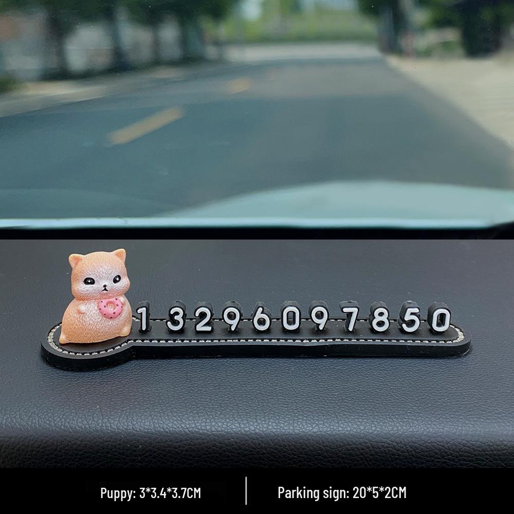 Resin Cute Puppy Car Ornament - Interior Decoration & Decompression Artifact