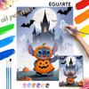 Digital Oil Painting Stitch Pumpkin Castle Art Handmade Diy Home Decorations