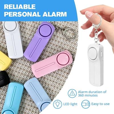 Osobný obranný alarm 130 dB so LED svetlom Napájaný batériou Sebaobrana Bezpečnostný alarm pre ženy Kľúčenka Núdzový Protiútok