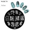 KADS 1PC Round Stainless Steel Nail Art Nail Stamping Plates Manicure Stamp DIY for Nail Templates Classic Series Tools