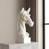 Pre-owned Resin Horse Head Figurine for Elegant Home or Office Display