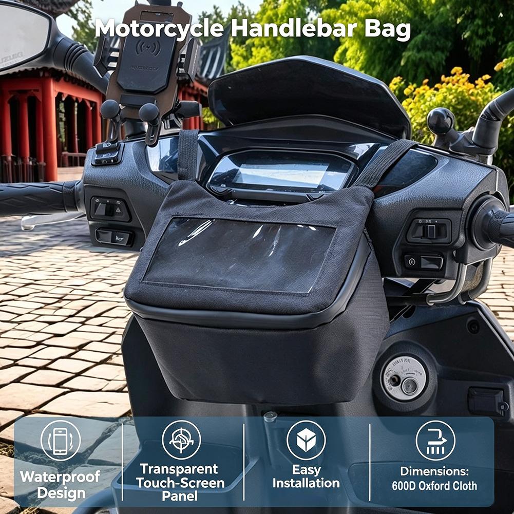 Front Motorcycle Bag Touch Screen Waterproof Cycling Navigation Handlebar Storage Waist Bag Handlebar Bag Portable For Vespa Hik
