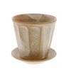 EAST Table 3 Flower Pot and Saucer Botanica Mino Made In Japan (East Table) No. Set, Beige, Pot, Ware, SET-377-01,