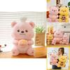 Adorable Chef Bear Plush Toy In Yellow And Pink Soft Material For Kids Birthday Gifts