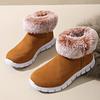 Fashion Zipper Faux Fur Ankle Boots Women Plus Size 43 Warm Thick Plush Snow Boots Woman Comfortable Non Slip Winter Botas Mujer