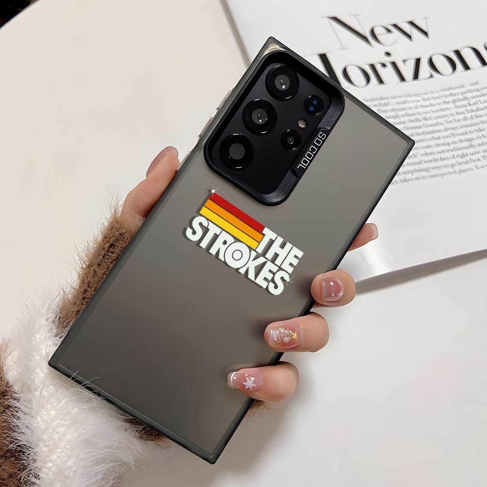 

Rock The S-Strokes Phone Case For Samsung Galaxy S25 Edge S24 S23 S22 S21 S20 Ultra Funda Silicone Silver Cover Galaxy S23plus
