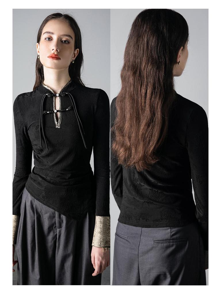 Women's Chinese-Style Tops: New Slim-Fit Autumn & Winter Shirts