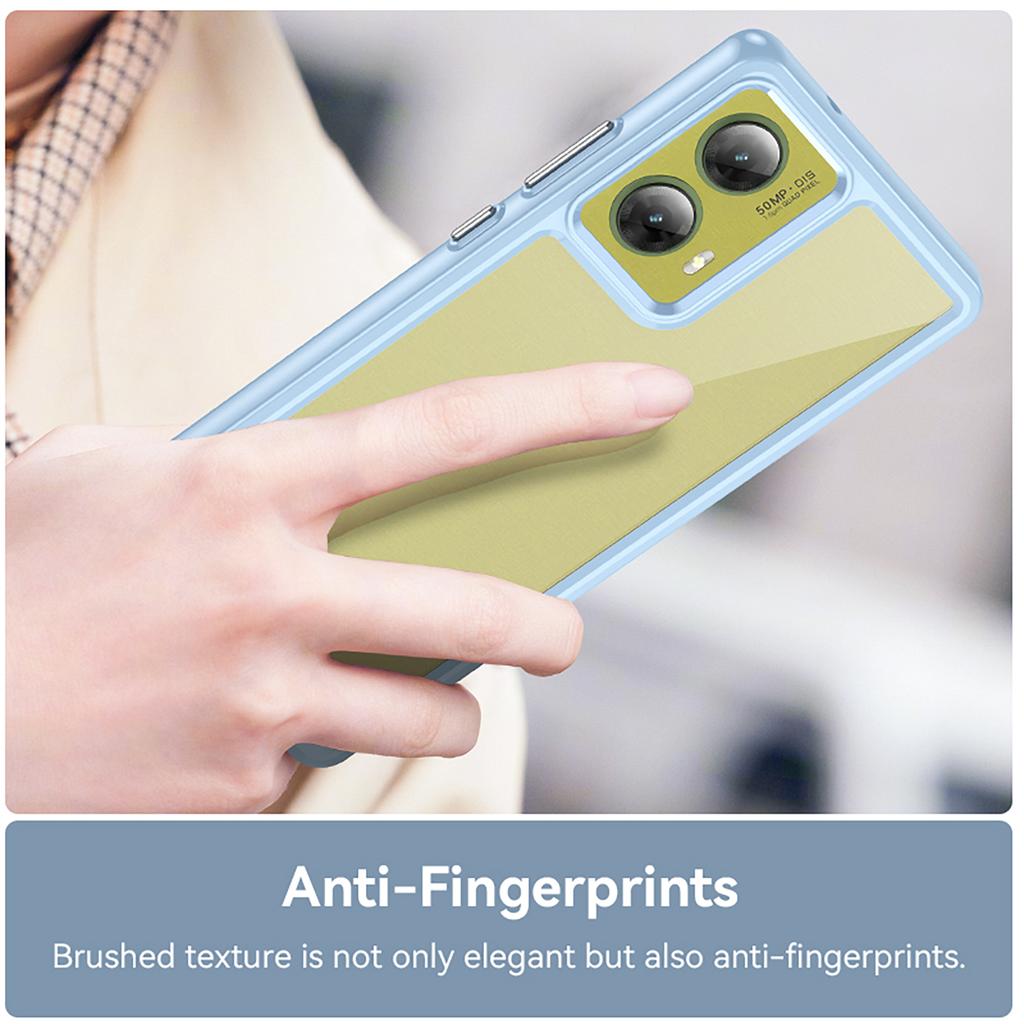 For Motorola S50 Neo 5G/Motorola Moto G85 5G Phone Case WANLONFENG XC Series TPU Acrylic Cover with Tempered Glass (Big Lens Hole)