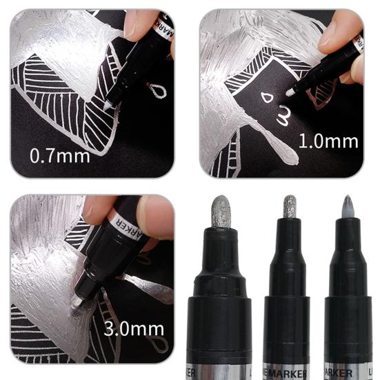 High Gloss Effects Chrome Plated Marker Pen Unique Plastic Reflective Ink Chrome Painting Pen for Glass