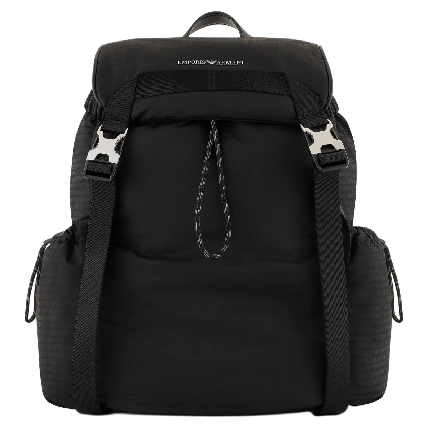 

Emporio Armani Adjustable Shoulder Strap Nylon Backpack Men Backpack Black Y4O459-YQ76E-81073 Basic Set (Bag+Dust Bag)