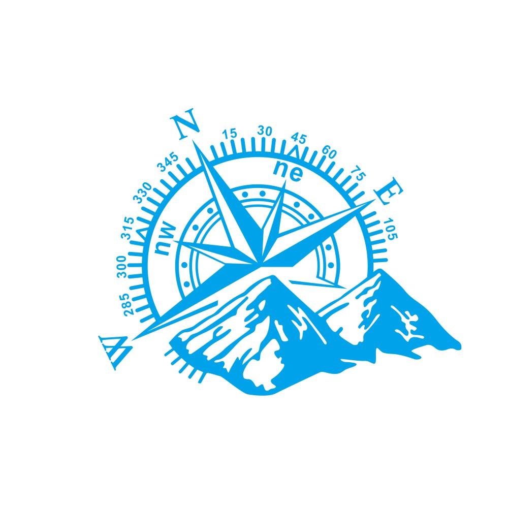 3D Car Sticker Compass Rose Navigate Mountain 4x4 Offroad Vinyl Sticker Decal Car Decal