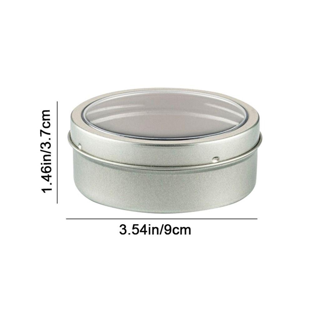 3 Stück Blech Magnetische Gewürzbehälter Silber Rund Magnetische Gewürzdosen Mit Klarem Deckel Staubdichte Gewürzbox Für Zuhause