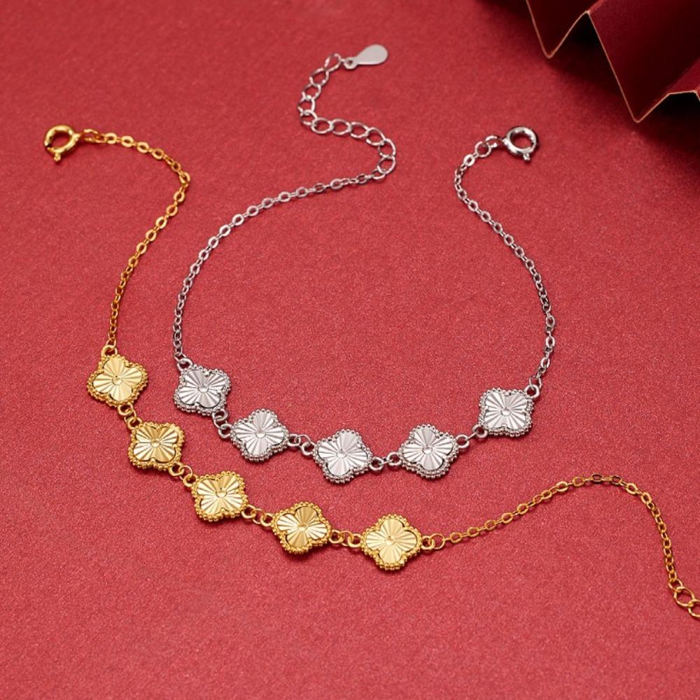 Lucky Four-leaf Clover Bracelet - Laser Glitter Fashion Jewelry for Women