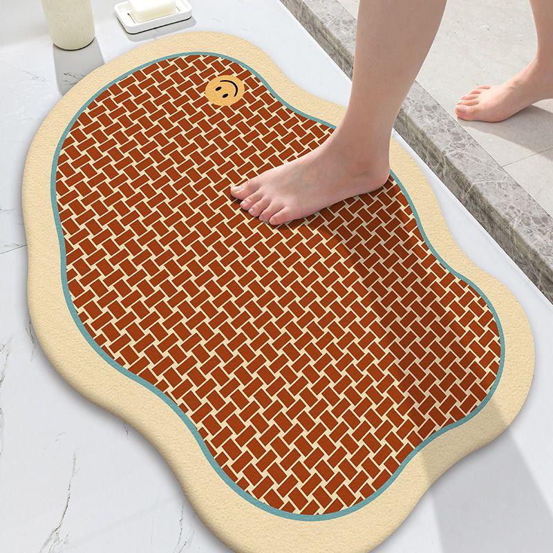 Toilette Rutschfeste Matte Badezimmertür Saugfähige Matte Schlafzimmerteppich Haushaltsmatte Toilette Toilettentürmatte