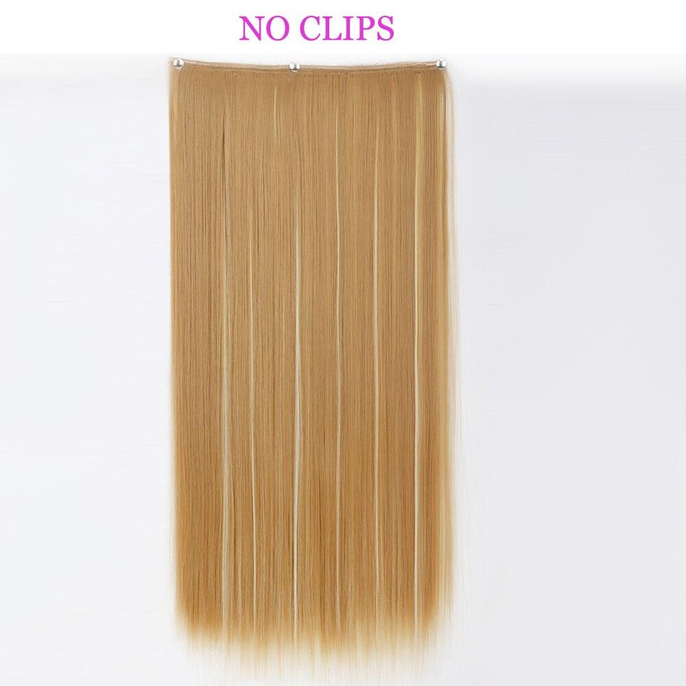 MISS WIG Extensiones de cabello sintético, sin Clips, cabello Artificial, Rubio, marrón, negro, degradado, morado, liso, pieza de cabello falso