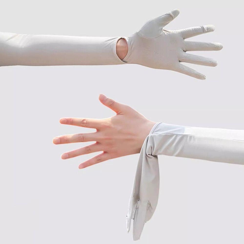 Long Gloves Sun Protection Gloves Ice Silk Bicycle Gloves Breathable Ice Silk Sleeve  Summer