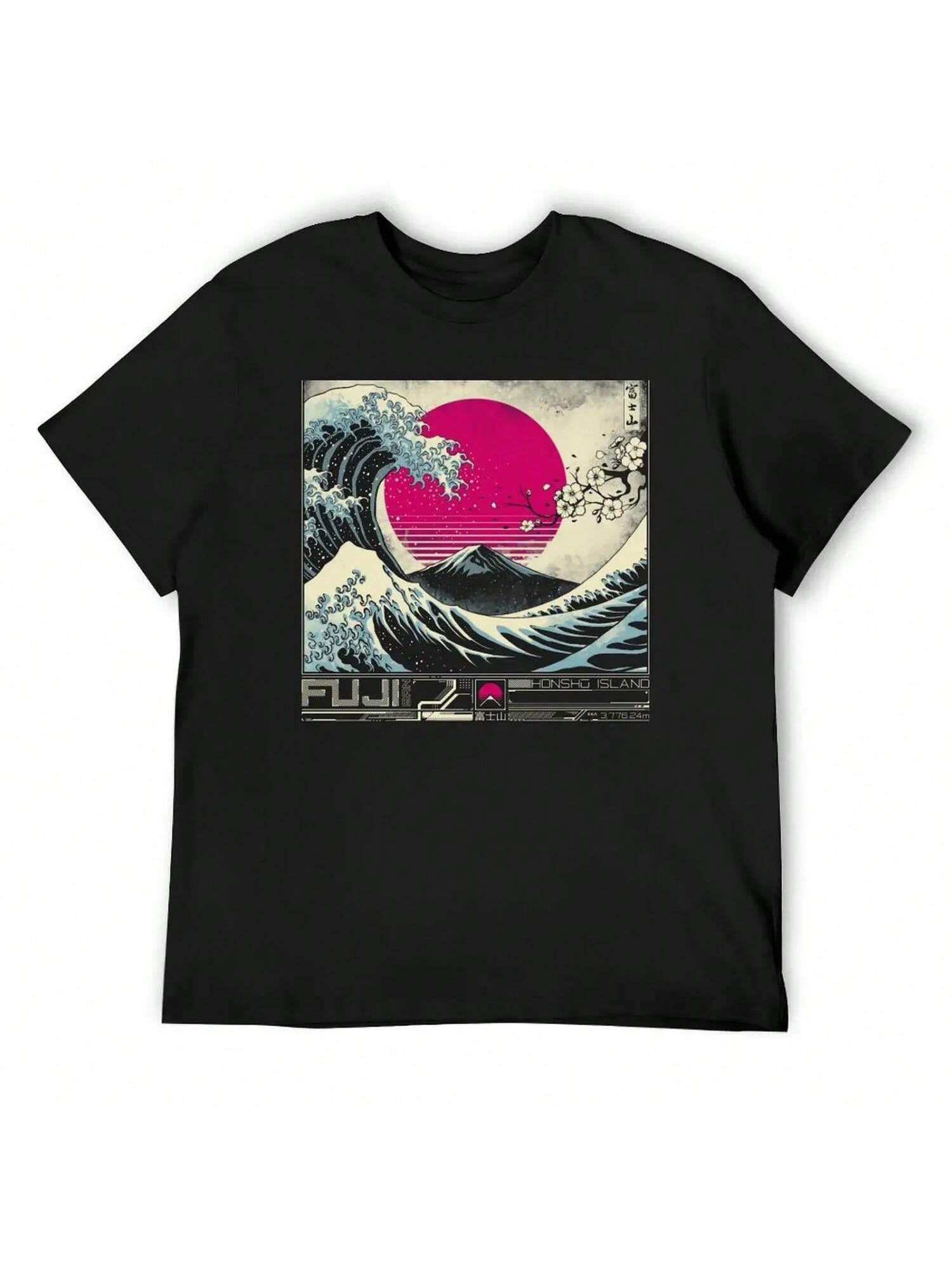 Wave T-Shirt Gifts For Boyfriend Topping Funny Shirt Cotton Vintage T Shirt S разноцветный