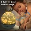 Roterende Muziek Projector Nachtlampje Bt Speaker Baby Lamp Led Nachtlampjes Sterren Projector Nachtkastje Lamp Voor Kinderen Sl
