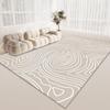 Wind Living Room Coffee Table Carpet, Room Bedroom Crystal Velvet Floor Mat, Home Dirt-Resistant Large Area Full Floor Mat