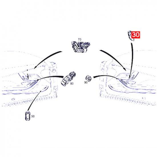 Front Right Door Central Lock Switch Button for Mercedes W222 S-Class 2014-