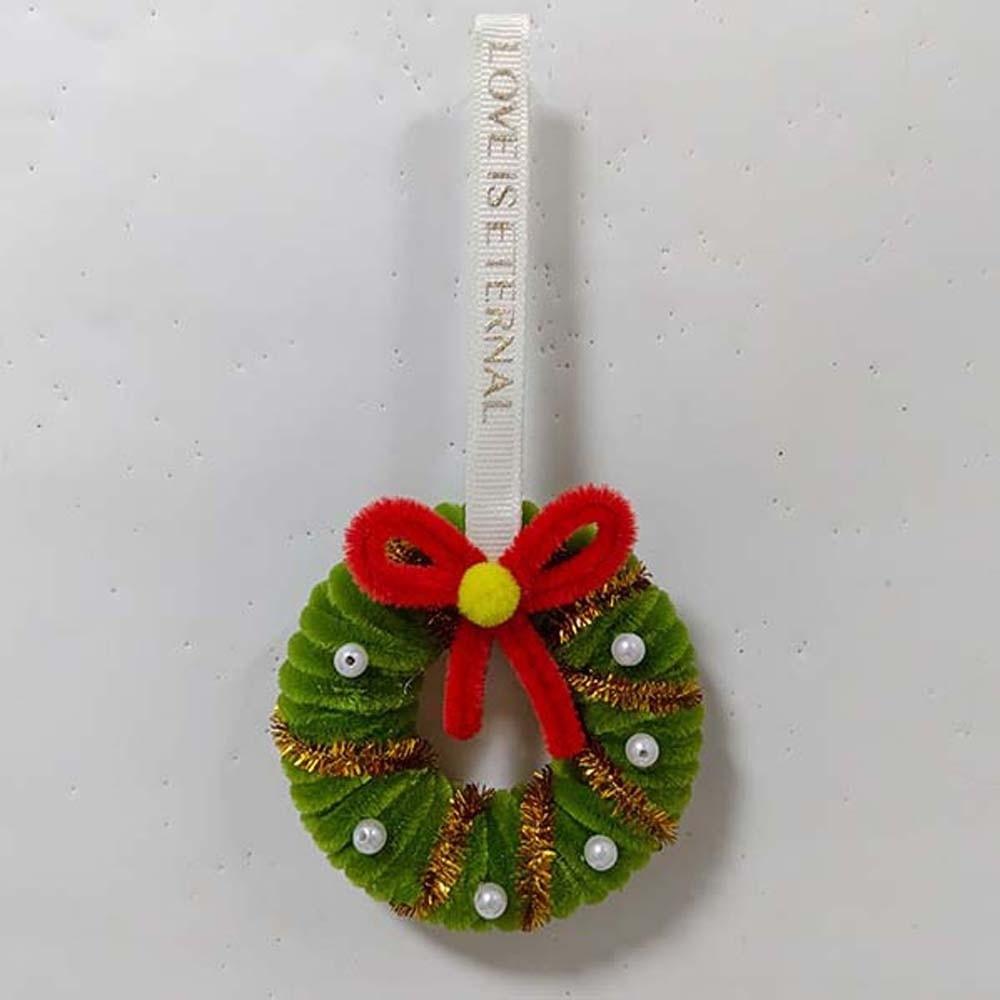 Small Size Christmas Mini Wreath Vibrant Colors Holiday Hanging Pendant Xmas Lovers