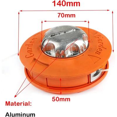 M10 Aluminum Head Nylon Trimmer Head 2 Lijnen Brush Cutter Gasoline Grass Universele Bump Feed Line Strimmer 1PC