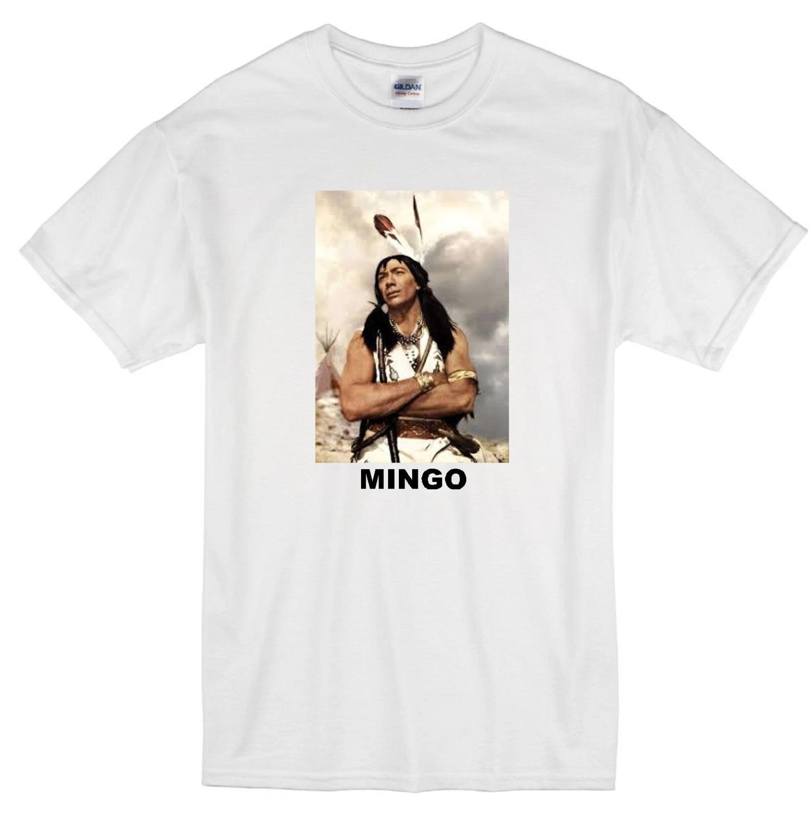 

MINGO ED AMES DANIEL BOONE WESTERN TV SHOW INDIAN NATIVE AMERICAN WHITE T-shirt L