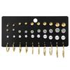 Pearl 20 Pairs Per Set Fashion Classic Simple Small Stud Earrings for Women Girls Gold Color Crystal Rhinestone Earring Jewelry