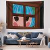 Creative Cartoon Wall Hanging  Childlike Window Decorative Tapestry