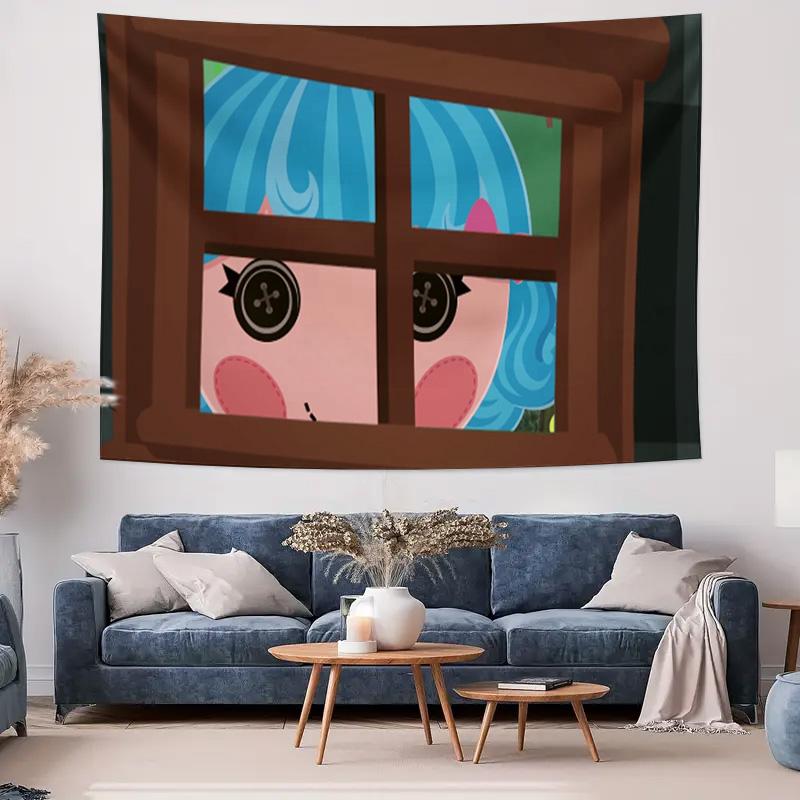 Creative Cartoon Wall Hanging Childlike Window Decorative Tapestry