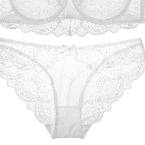 Neues beliebtes sexy durchsichtiges Spitzen-Unterwäsche-Anzug für Frauen mit kleinem Busen, ultradünne Schale, weicher Bügel, keine Polsterung, atmungsaktive BH-Abdeckung
