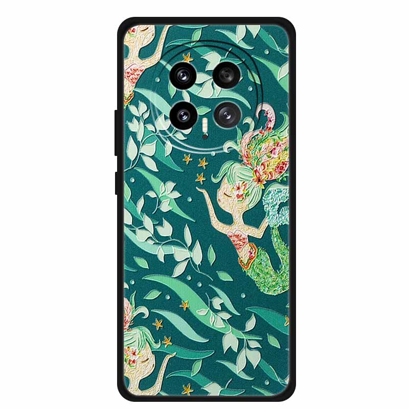 3D Emboss Case For Honor Magic 8 5G Phone Case 8 Pro Flowers Silicone Soft Coque Funda For Honor Magic8 Pro Back Cover Case Bag