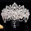 Bridal Tiara Princess Crown Sweet Shiny Crown Hair Accessories Main Wedding Dress White Gauze with Forehead Ornaments Wedding Accessories