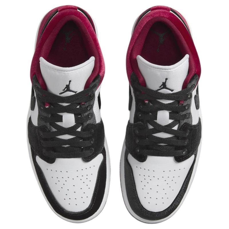 Jordan 1 Low Se Samt Schwarz Zehenbereich Damen Jordan FZ3242-001