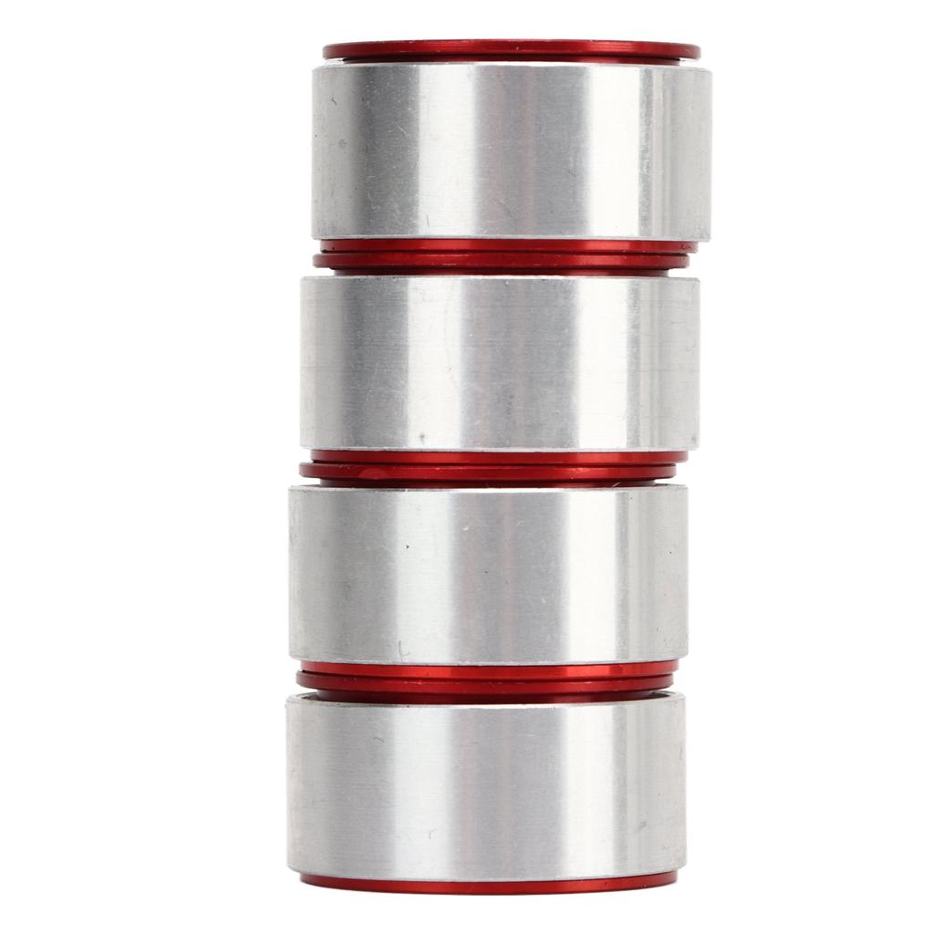 4 PCS RC Beadlock Wheel Hubs Aluminum Alloy RC Wheel Rims Hub for Traxxas 1 18 RC Cars for Axial SCX24 1 24 RC Cars Red