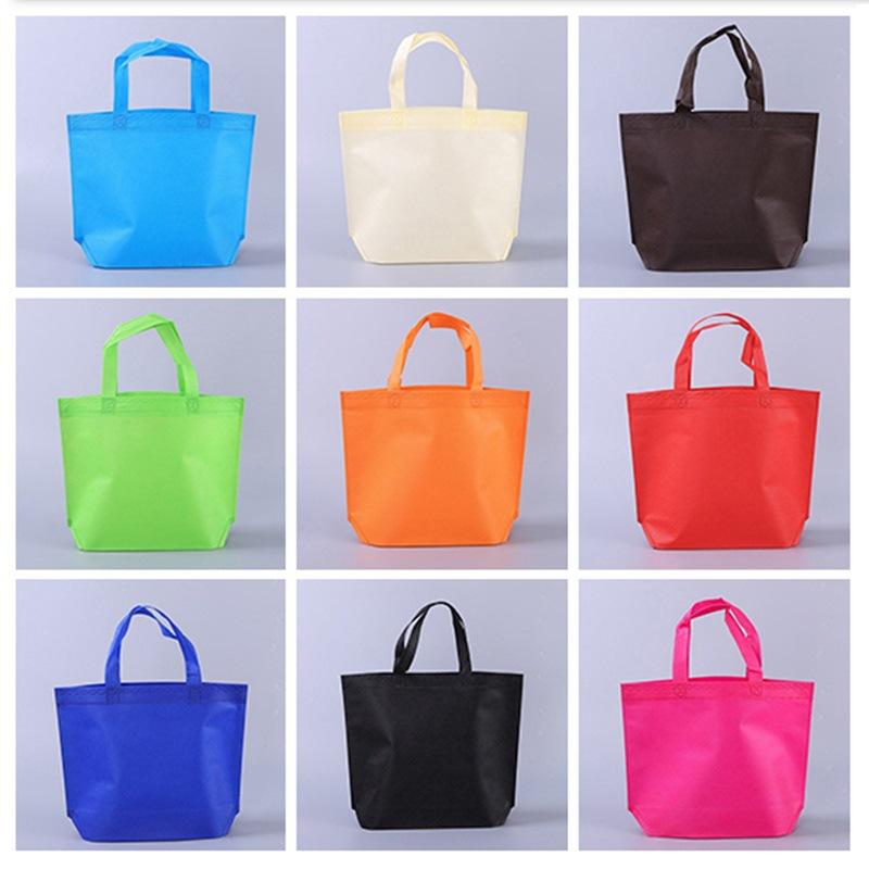12/30pcs Non Woven Tote Bags Reusable Shopping Bags with Handles for Birthday Wedding Groceries Retail Parties