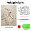 DIY Pearl Embroidery Diamond Painting Kit Majestic Elephant Sparkling Beads Art Craft Handmade Decoration Gift for Home