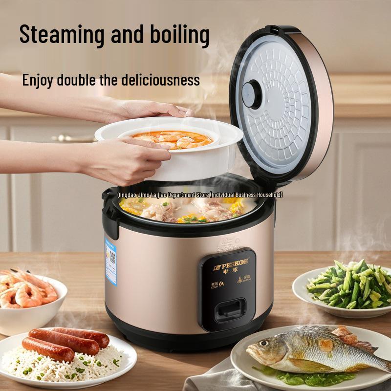 Kompaktowy garnek do gotowania ryżu i parowar 4L dla 2-3 osób - Idealny do akademików