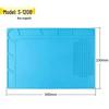 Silicone Heat-Resistant Soldering Pad with Magnetic Sections for Electronics Repair - Model TE-603