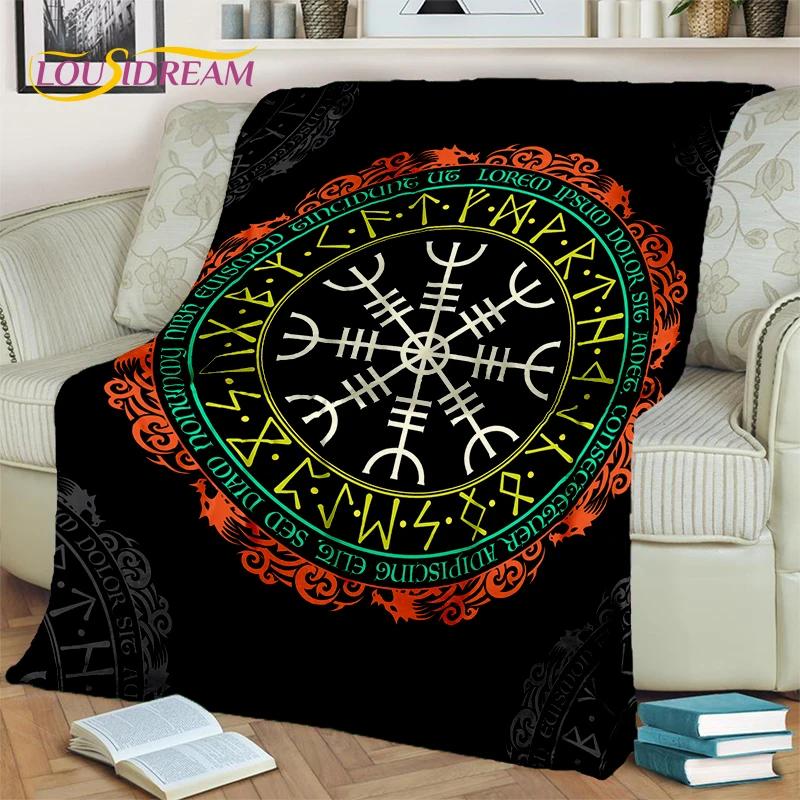 Odin Wikinger Symbol Valknut Nordisch Valhalla Decke, Weiche Überwurfdecke für Zuhause Schlafzimmer Bett Sofa Picknick Reisen Büro Abdeckung Kind