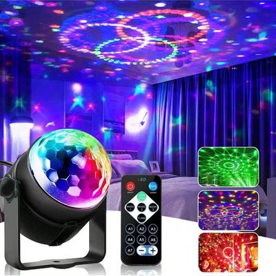 Luce a Sfera Magica di Cristallo ABS a 7 Colori Luce da Palco a LED Attivata dal Suono con Telecomando Lampada Stroboscopica per Feste di Famiglia e Celebrazioni Festive