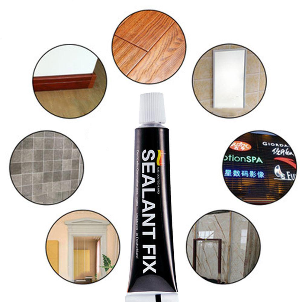 1Pcs Strong Sealing Glue Glass Metal Adhesive Bathroom Kitchen Shelves Sealant Fix Nail-free Strong Bond Glue 6/12/18g