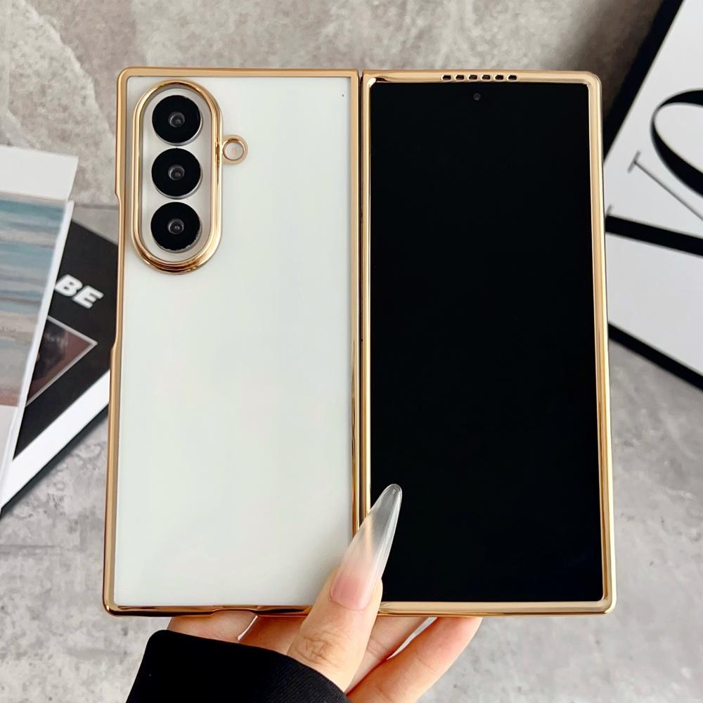 Plating Transparent Soft Silicone Case For Samsung Galaxy Z Fold 7 6 5 5G Ultra Thin Shockproof Protection Cover For Z Fold7