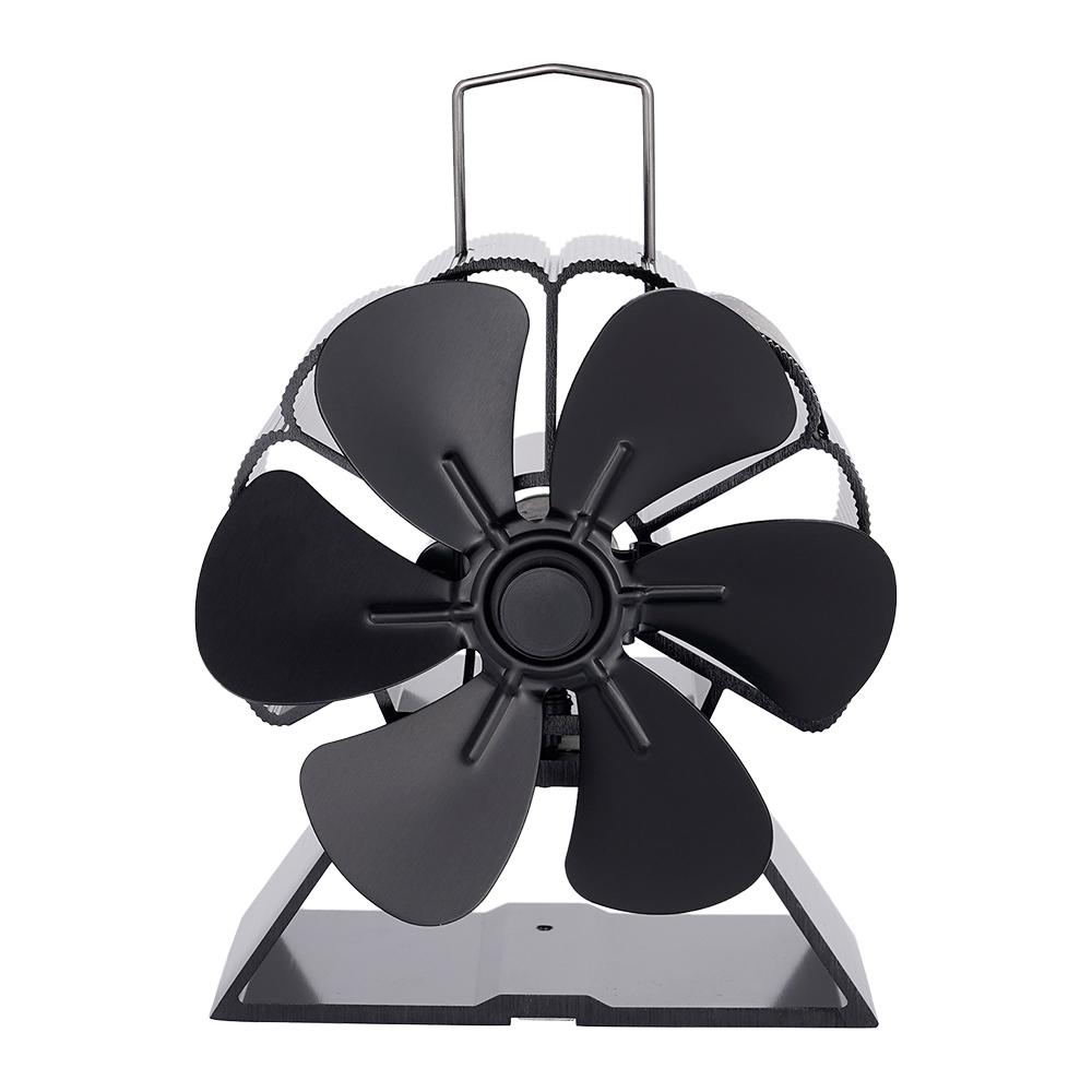 6 Blades Mini Fireplace Fan Heat Powered Stove Fan Wood Log Burner Eco Quiet Energy Saving Heater Home Efficient Heat Distribute